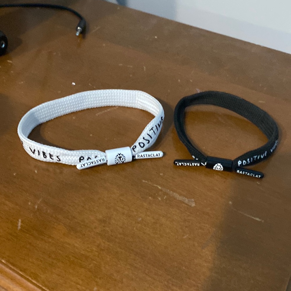 Rastaclat Mens White & Black Bracelet